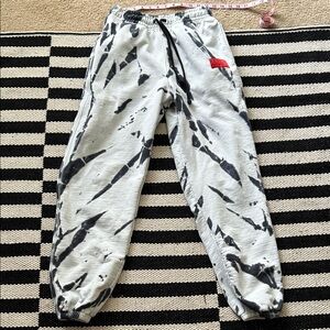 CHNGE Black and White Tie-Dye Joggers